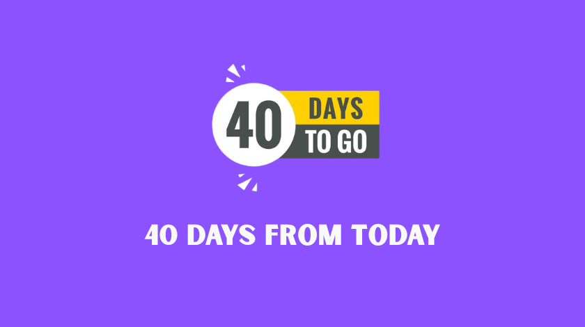 40 days from today